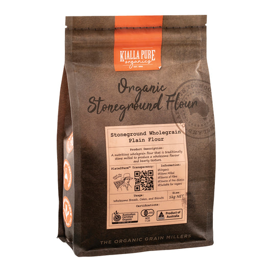 Kialla Pure Organics Stoneground Wholegrain Flour 1kg