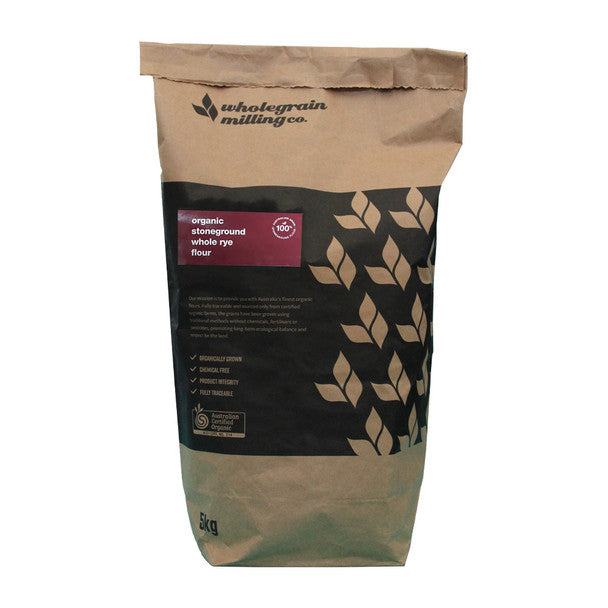 Organic Stoneground Whole Rye Flour 5KG