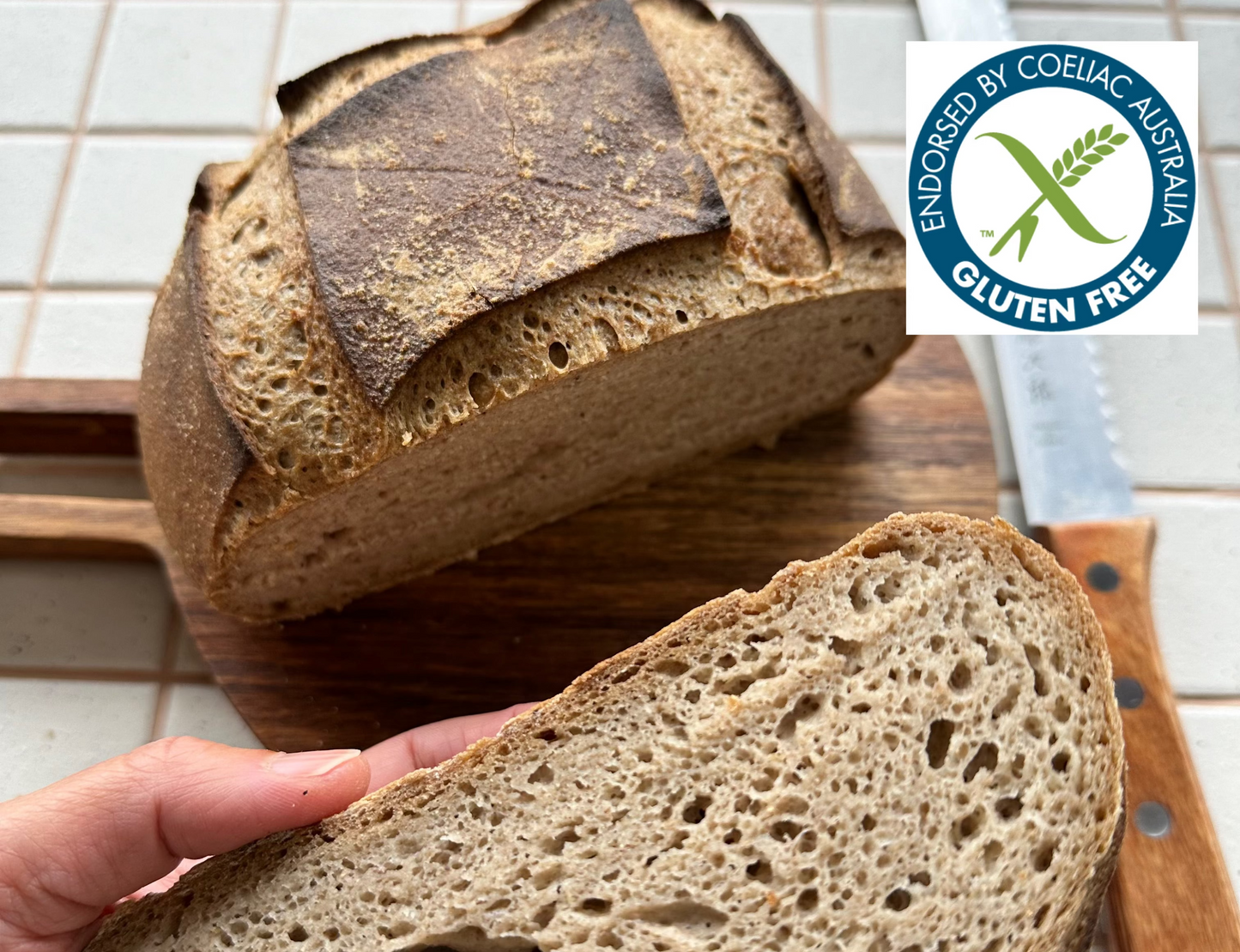 gluten-free sourdough made with Coeliac Australia endorsed bread flour
