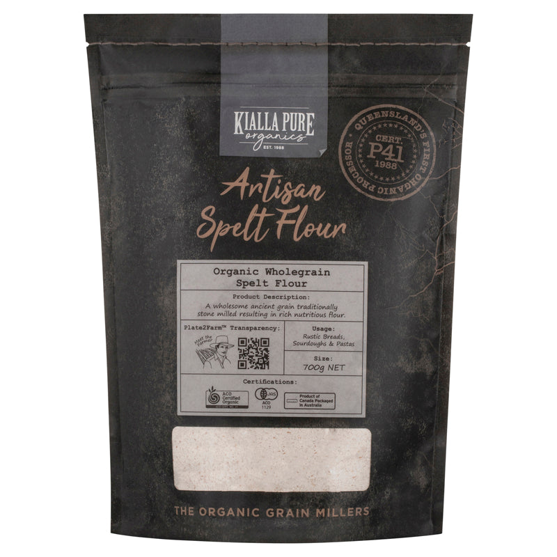 Kialla Pure Organics Wholegrain Spelt Flour 700g