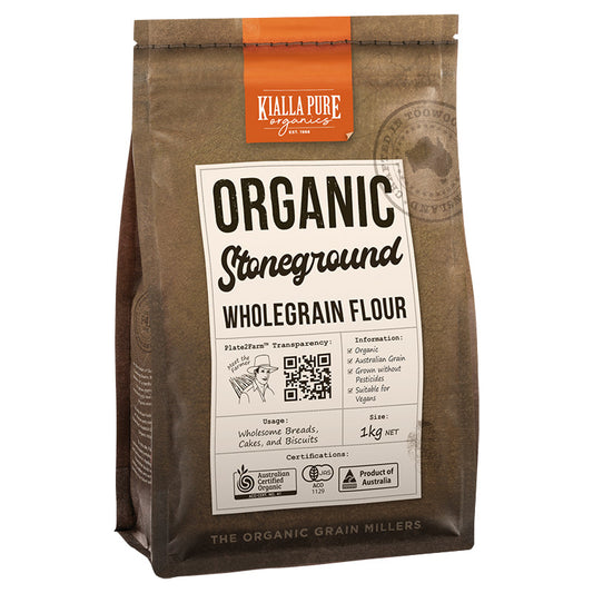 Kialla Organic Stoneground Wholegrain Flour 1kg