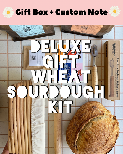 Deluxe Organic Wheat Sourdough Starter Kit + Gift Boxed