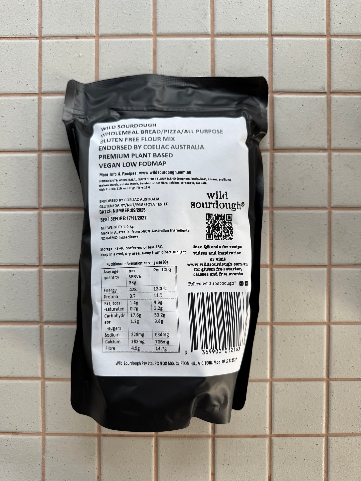 Wholemeal Gluten-Free Sourdough Bread Flour (Coeliac Safe) 2kg |4kg | 12.5kg
