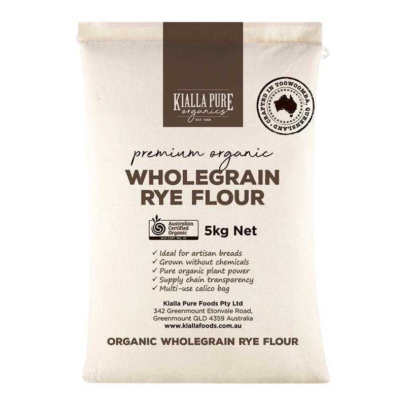 Kialla Pure Organics Wholegrain Rye Flour 5kg