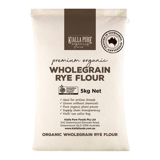Kialla Pure Organics Wholegrain Rye Flour 5kg