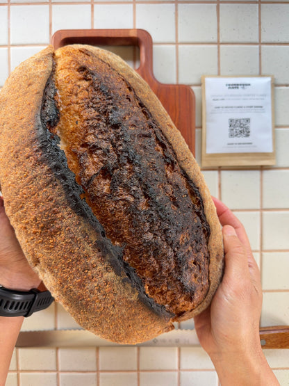 Sourdough bread made with a whole rye starter