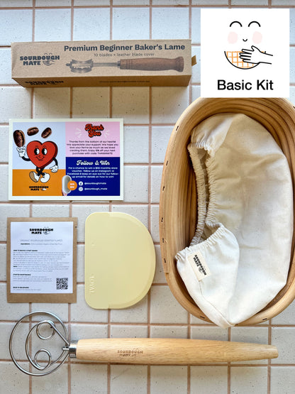 Organic wheat sourdough starter kit contents – Australian made sourdough tools