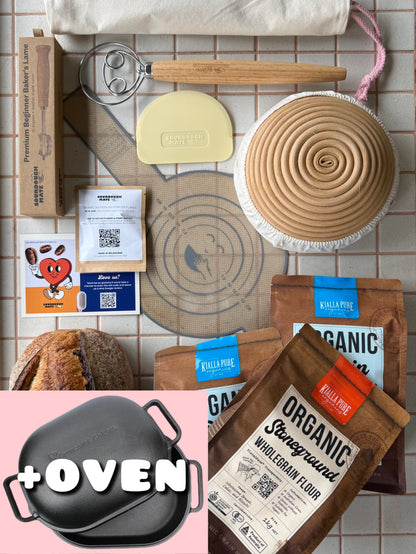 Deluxe Organic Wheat Sourdough Kit + Dutch Oven — Bundle & Save $92.15